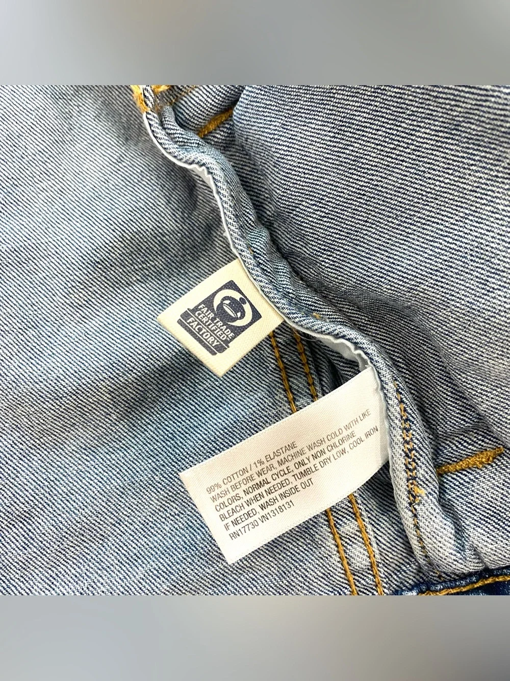 Art Class Denim Jacket Girls Size S 6/7 Blue Distressed Button Up Pockets